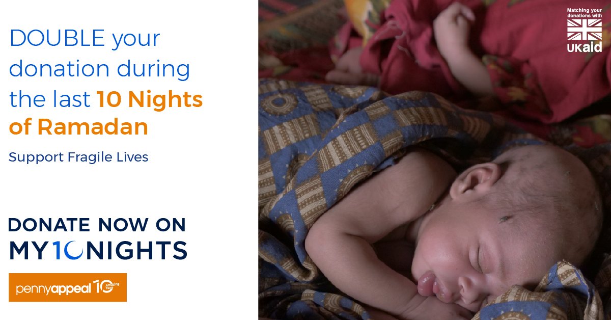 pennyappeal's tweet image. As Muslims, we wait all year for Laylatul Qadar – The Night of Power. 

DOUBLE your donation by donating to Fragile Lives using the My Ten Nights service.

Schedule your donation over the last 10 days of Ramadan and never miss Laylatul Qadr. 

Donate now: pennyappeal.org/two-mtn