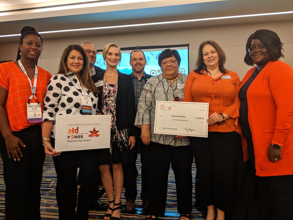 ATDHouston's tweet photo. Our @ATDHouston chapter won two awards ( and money) for increasing @atd power membership! #atdcld #ATD2019 #atdchapters https://t.co/dP3O3135H8
