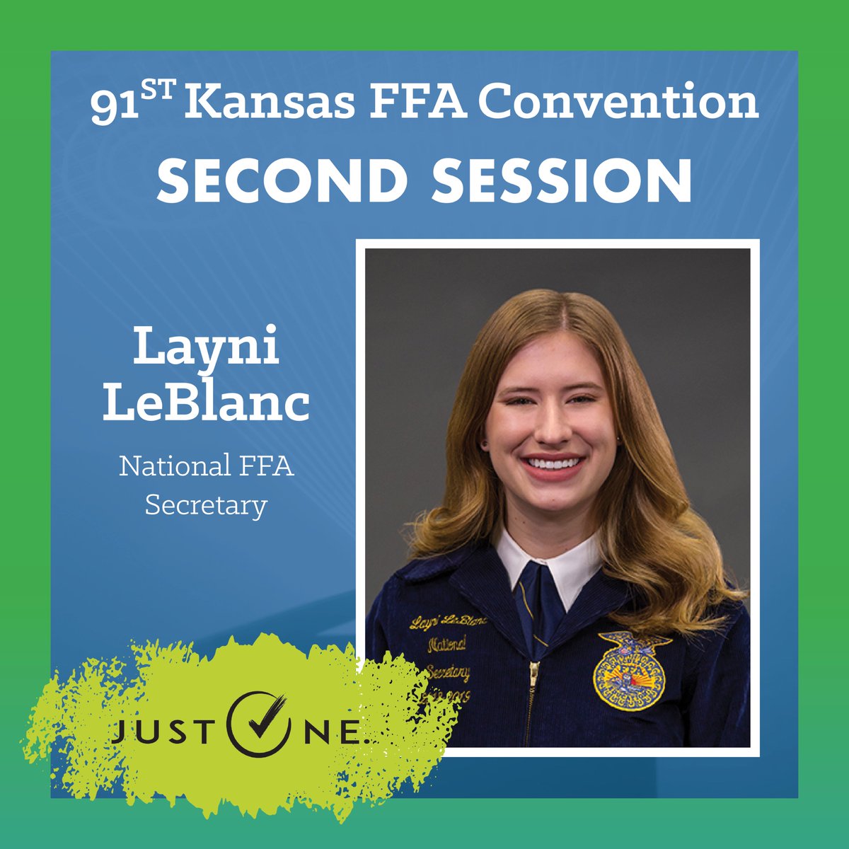 KansasFFA's tweet image. Only 10 days until we get to hear from @CordMcCoy, @LayniLeblanc, @lukeoleary13, and @mandyharvey at the 91st Kansas FFA Convention! #ksffa #justoneksffa