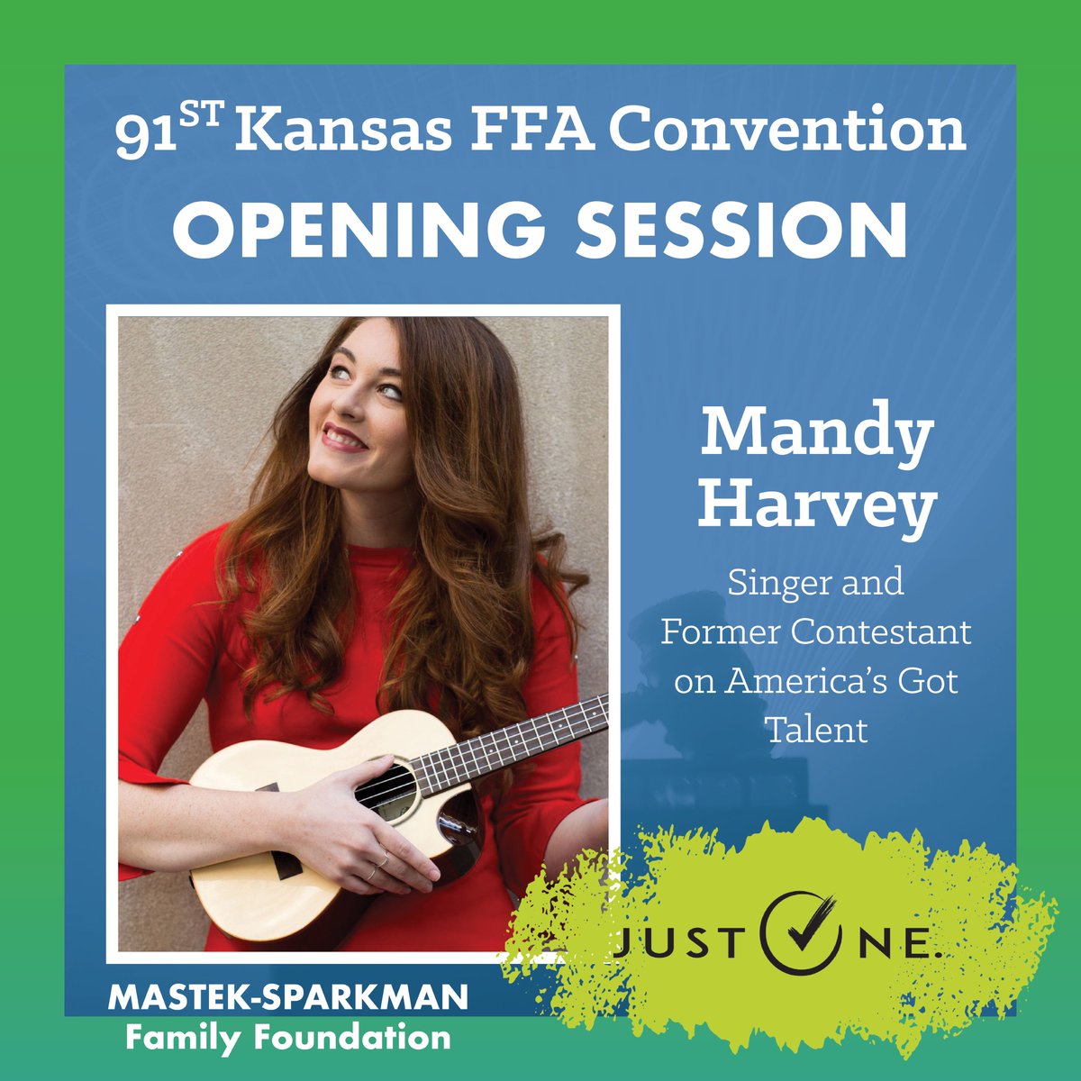 KansasFFA's tweet image. Only 10 days until we get to hear from @CordMcCoy, @LayniLeblanc, @lukeoleary13, and @mandyharvey at the 91st Kansas FFA Convention! #ksffa #justoneksffa