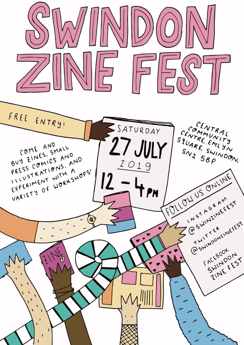 swindonzinefest's tweet photo. Are you interested in being a part of #swindon #zinefest but won’t be able to attend? Post me your #zines and we will sell them for you at the communal table! All profits go to you! DM if you’re interested! https://t.co/qvUtzlVpYE