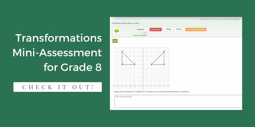 learnwithSAP's tweet image. Don&apos;t miss the new grade 8 math digital mini-assessment on transformations developed by one of our own #CoreAdvocates, Jessica Hunter!  Only on edcite: bit.ly/30k7tOO  #mathchat  #iteachmath