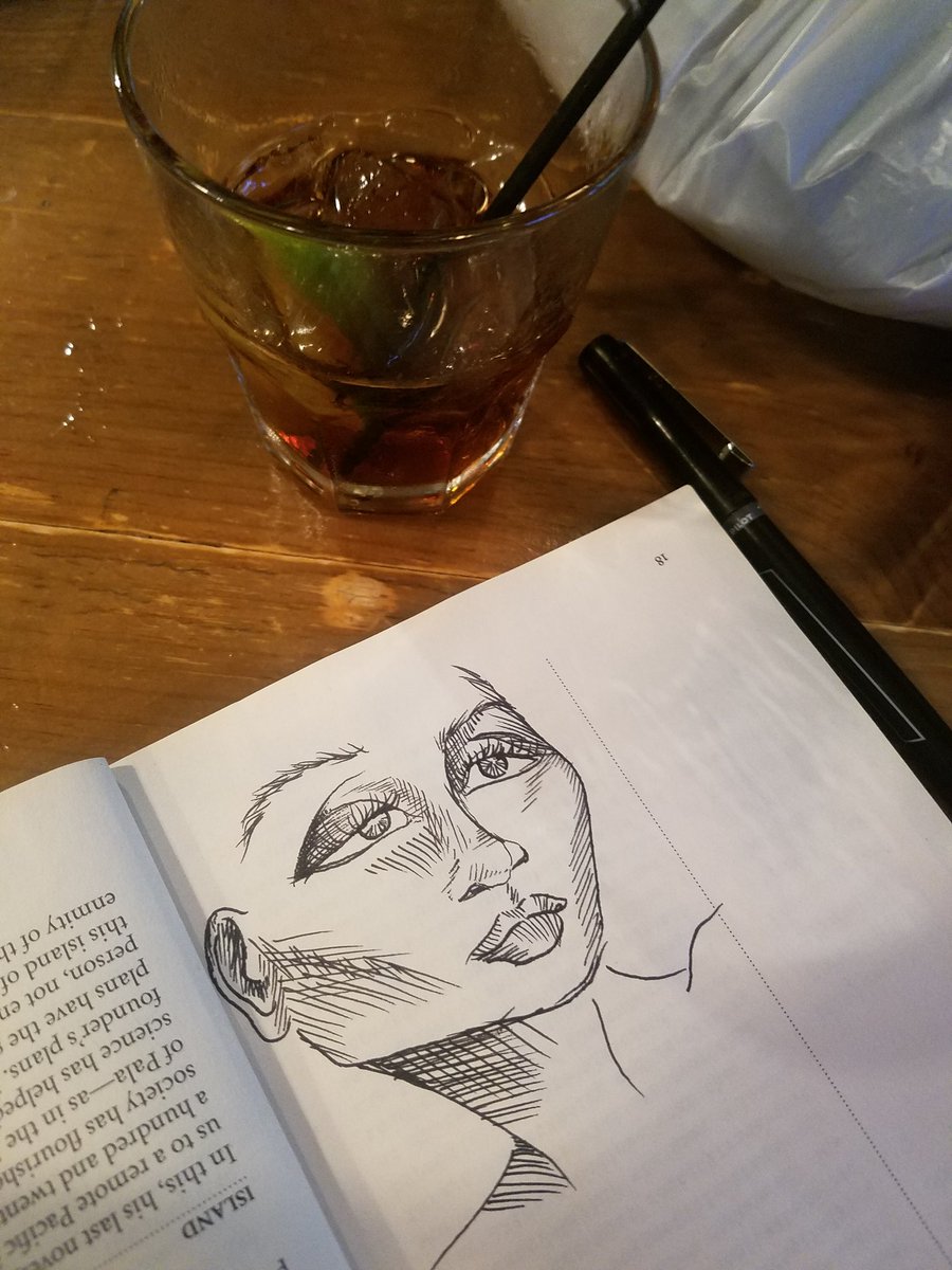 HaydnRoyalFox's tweet photo. a sketch while I drank a rum n coke and waited for wings https://t.co/2MMSHE9St6