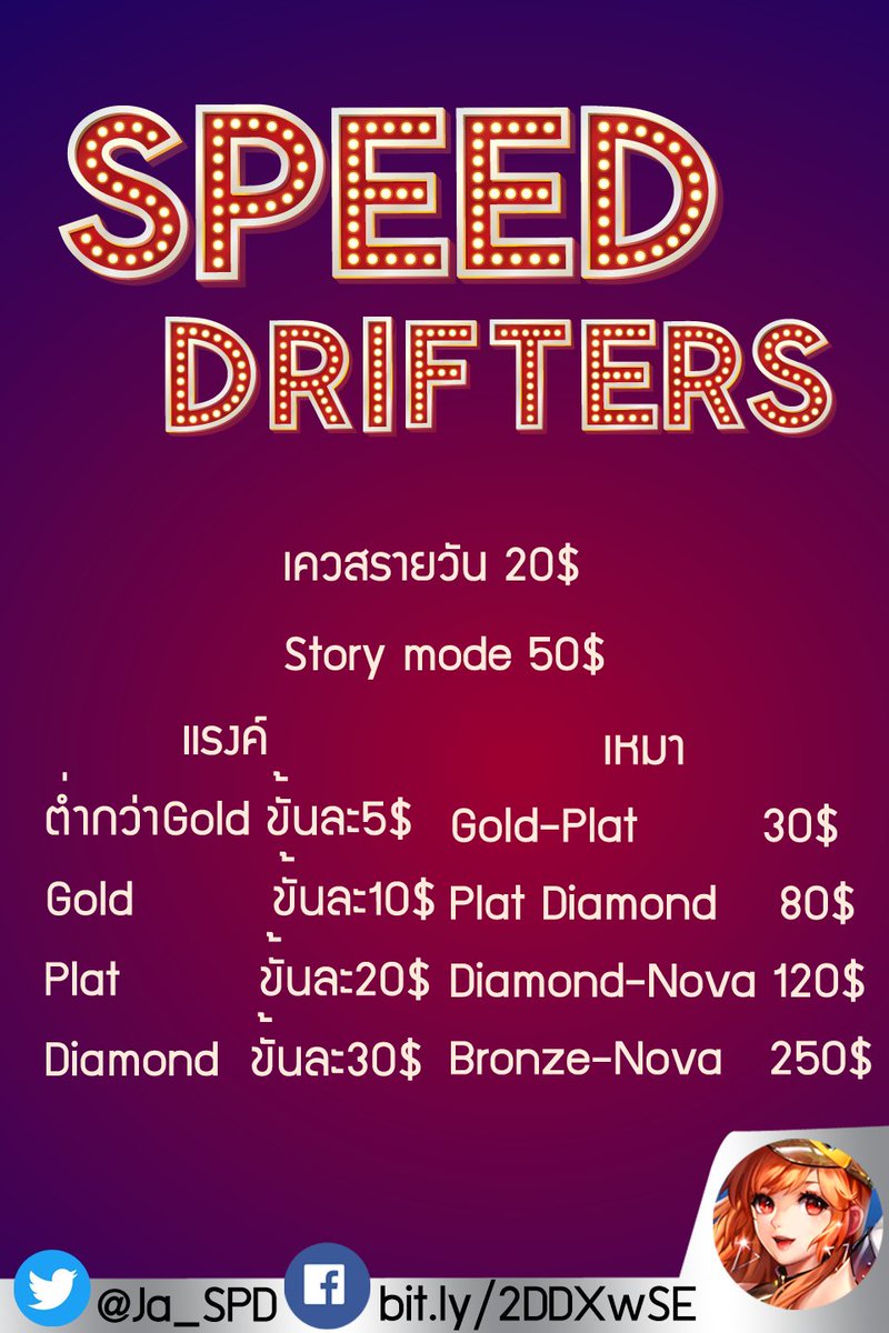 Ja_SPD's tweet photo. รับ #ปั้มแรงค์ #speeddrifters อยู่เรื่อยๆค่า
สอบถามกันมาได้ค่ะ https://t.co/q1LE1uR14H