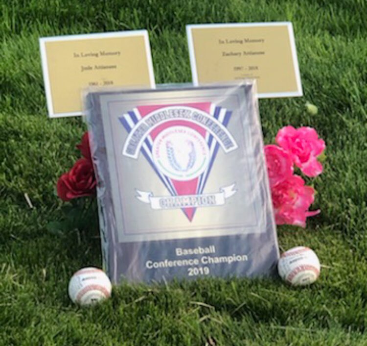 <a href="/OBVBaseball/">OB VARSITY Baseball</a> head coach Matt Donaghue, his entire staff and Attianese family friend Gino Donofrio placed the GMC championship plaque and the two baseballs the Knights autographed following today’s win over South Brunswick at the grave site of Zach and Jude bit.ly/2WT9HCH