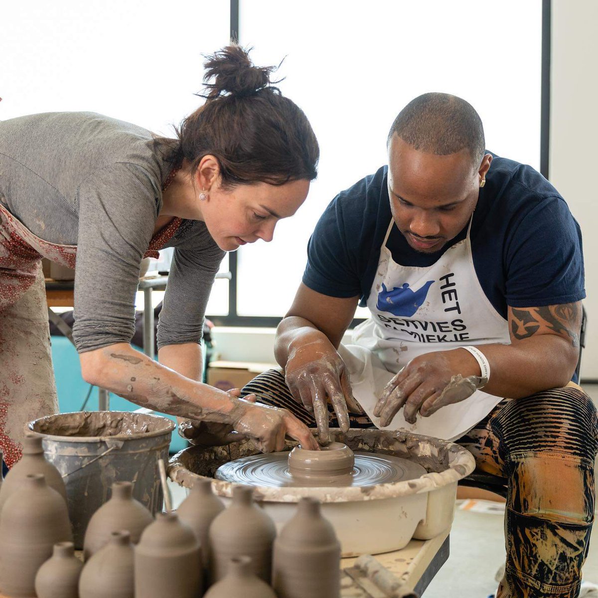 Tomorrow last day Craft in focus, Brooklyn New York! Great to teach the guys here how to throw a pot. Worksops take 0.5 hour, much personal attention. Look at website of <a href="/CraftInFocusNY/">CraftInFocusNY</a> for tickets.