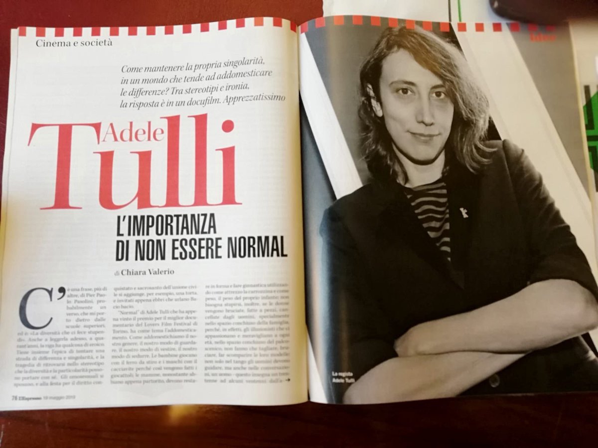 chiara_valerio's tweet photo. “Aderire alle aspettative della collettività è un esercizio inconscio”
cosa c’è di #normal in ognuno di noi e perché non facciamo altro che addomesticarci. per @espressonline ho intervistato #adeletulli
#movie #interview #espresso #girls #director #book #peolple https://t.co/ASt3JKjS0A