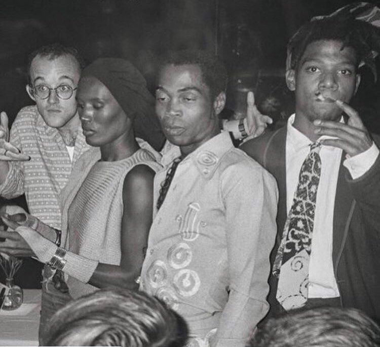 aaronislikelyto's tweet photo. Keith Haring, Grace Jones, Fela Kuti and Jean Michel Basquiat 🙃❤️ https://t.co/LT7Br6sOc3