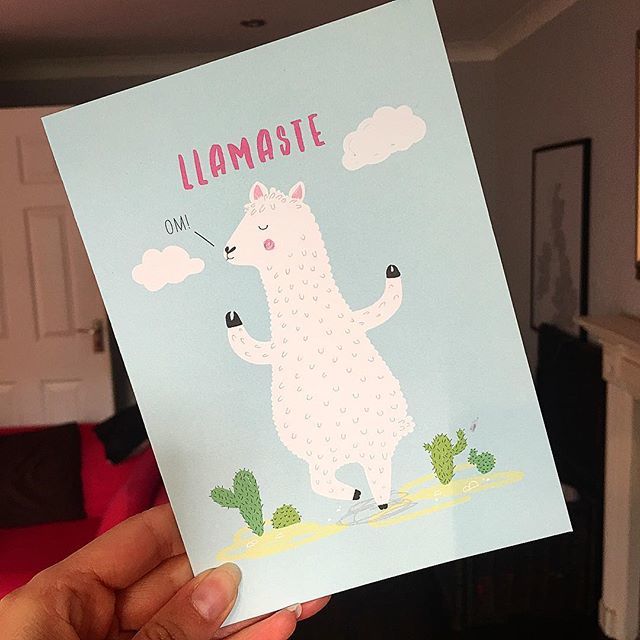 EastPromise's tweet image. Finally getting around to clearing away my Birthday cards and just had to share this brilliant one from the fabulous @hettielou - Yoga themed, printed using vegetable inks and on paper from sustainable forests - uhmazzzing! ⭐️✨🤩
.
.
#om #llamaste #na… bit.ly/2JPrA1r