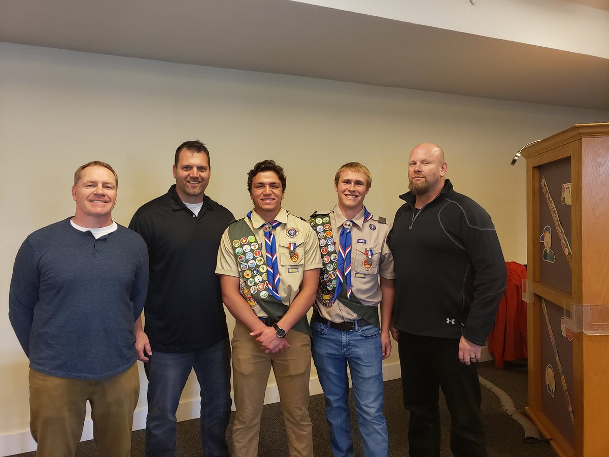 So proud of 2019 MWHS graduates, wrestlers,  and EAGLE SCOUTS--Sam Kerr and Ryan Lezer!
 Nice work...very deserving!!