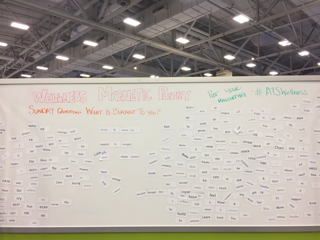 ajantapatel's tweet photo. Art and poetry at Restoring Joy Booth 4733  #ATSwellness #ATS2019 https://t.co/oPQGMJhbiK