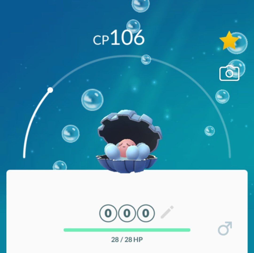 ZzRamonLPzZ's tweet image. I got a new zero points Pokémon. 😂

Fresh from a #GlacialLureModule...

#Clamperl

PL: 4
CP: 106
IV: 0%
⓪⓪⓪
Fast Move: Water Gun (5)
Charge Move: Ice Beam (90)

#PokemonGo