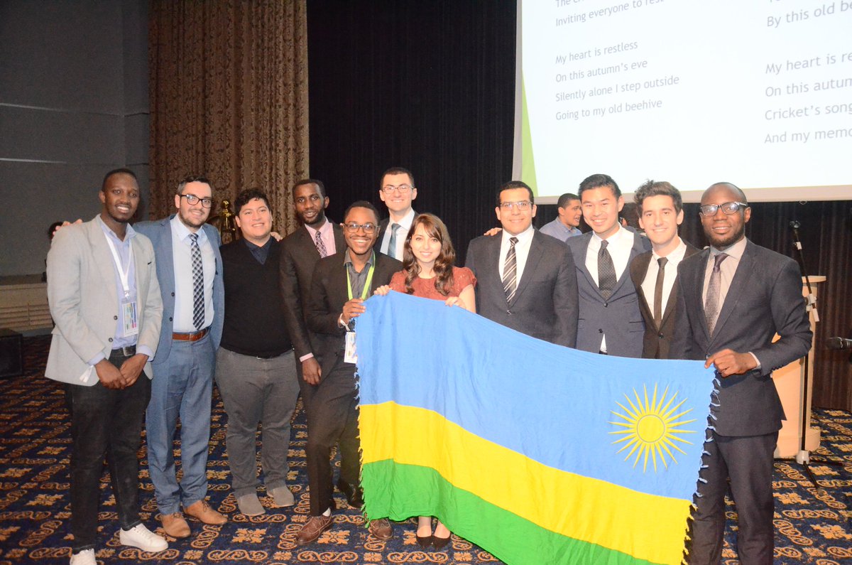 Our delegation together with @IFMSA ExecutiveBoard after winning to host the #MM2020. We could not more happy than bringing 1000+ medical Students from Around the world with Aspiration to shape healthcare in their home countries. @DianeGashumba @CondoJeanine @XandrineUmutoni