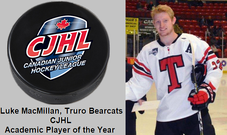 cjhlhockey's tweet photo. Luke MacMillan, @trurobearcats (@THEMHL) named #CJHLHockey Academic Player of the Year. Hunter Foreshew @KLGoldMiners (@NOJHL); Stratton Pickett, @redlakeminers (@SIJHL) named Nickerson Family scholarship recipients. Details: https://t.co/8WM0wM2VU9 https://t.co/jhC64Ly8RI
