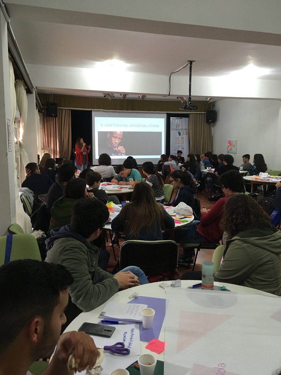 AlineDecker85's tweet photo. Un fin de semana de gran aprendizaje e innovación para los jovenes de 33 y Cerro Largo #Innovaton33  Gracias @ANDEUruguay @CentroIthaKa  @CutiUy @GeneXusStudents @bancosantander #crazyhouse https://t.co/xaslfDfNuL