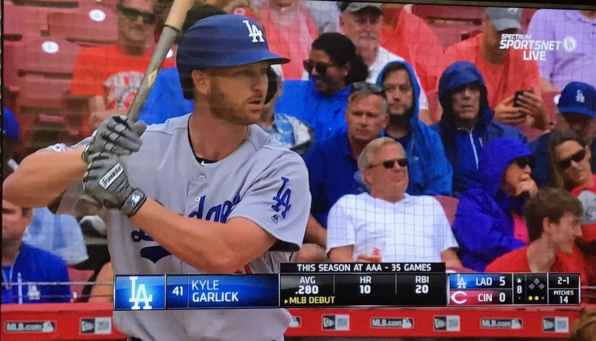 Pretty cool... 1st Major League At Bat for Kyle Garlick.