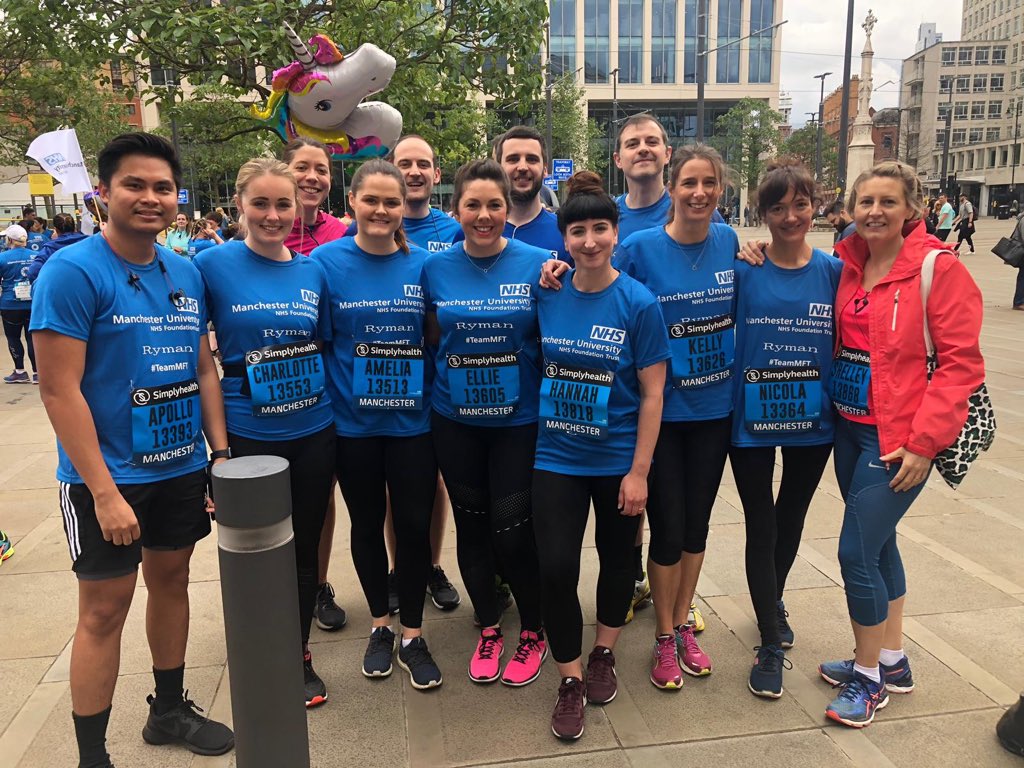 Today our amazing team ran the #Manchester10K for our fabulous unit #MFT_NWVU #TeamMFT. So proud to work with this fantastic bunch of people who tirelessly work to make a difference to our patients #mftnhs