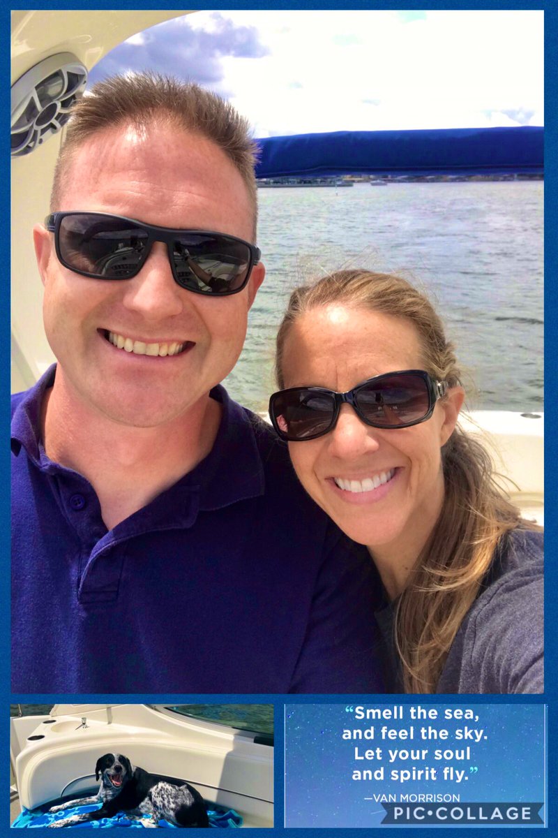 DrJKephart's tweet photo. My heart is full and in my happy place on the water 🛥! “Smell the sea, and feel the sky.  Let your soul and spirit fly” - Van Morrison  #determined #WWstrong #happywifehappylife https://t.co/8PGZFjCJVZ