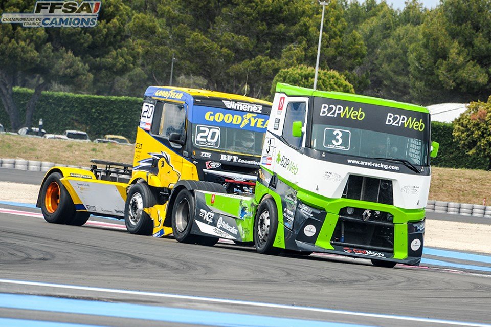 Lionel Montagne &amp; Téo Calvet
Circuit Paul Ricard @PaulRicardTrack 
Championnat de France Camions 2.019
