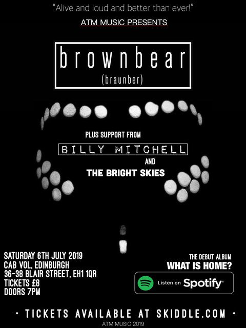 TheBrightSkies's tweet photo. We’re also buzzing for this one with the incredible @brownbearband and @billymitchelluk in Edinburgh 🕺🏾🕺🏾

@ATMMusic3 

Tix ➡️ https://t.co/8pFU9HvJlB https://t.co/3UMhOvczB8