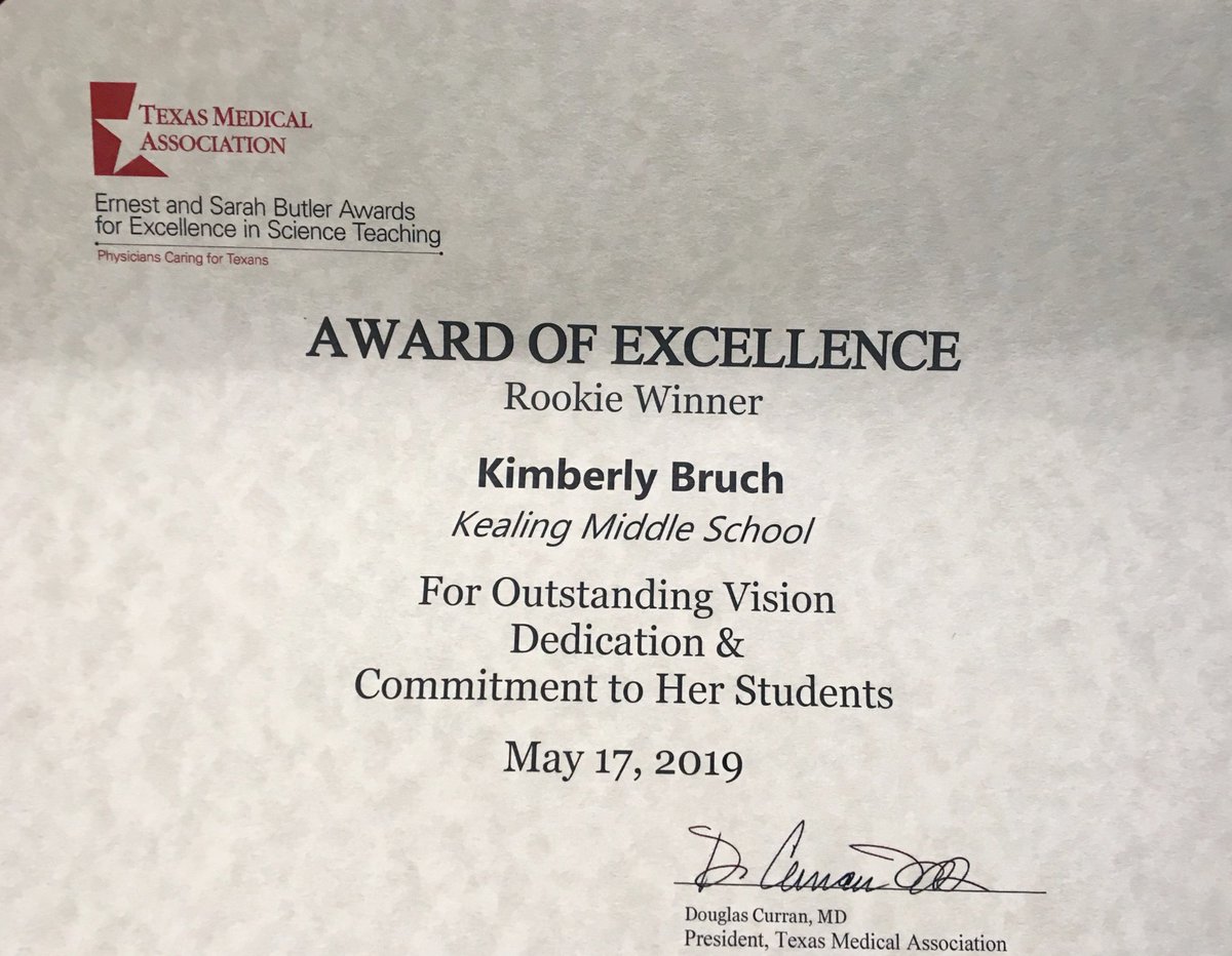KTXHornets's tweet photo. Congrats Ms. Bruch! #AISDPROUD https://t.co/aggBgUDxhl