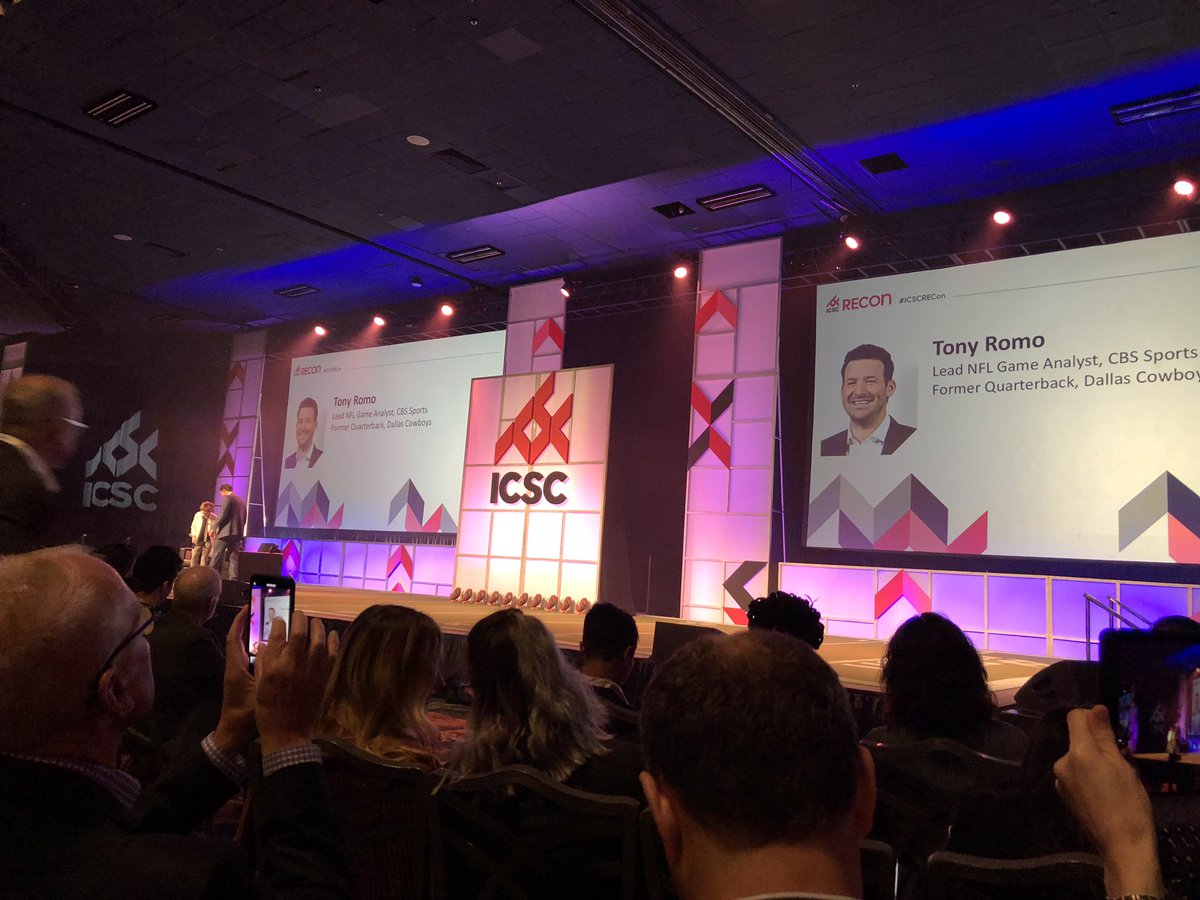 Lessons on becoming.. fire chat with Tony Romo #ICSCRECon #leadership #passion <a href="/tonyromo/">Tony Romo</a>