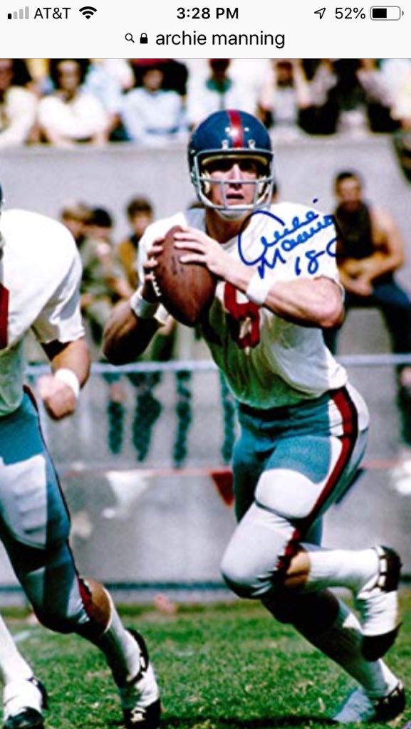 Happy Birthday, Archie Manning. My 1st sports hero 