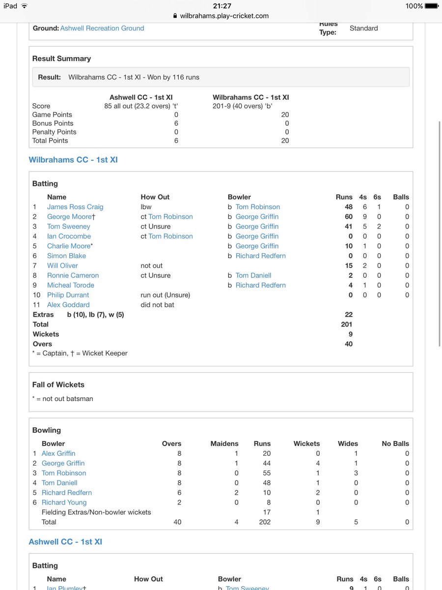 Wilbrahams CC tweet media