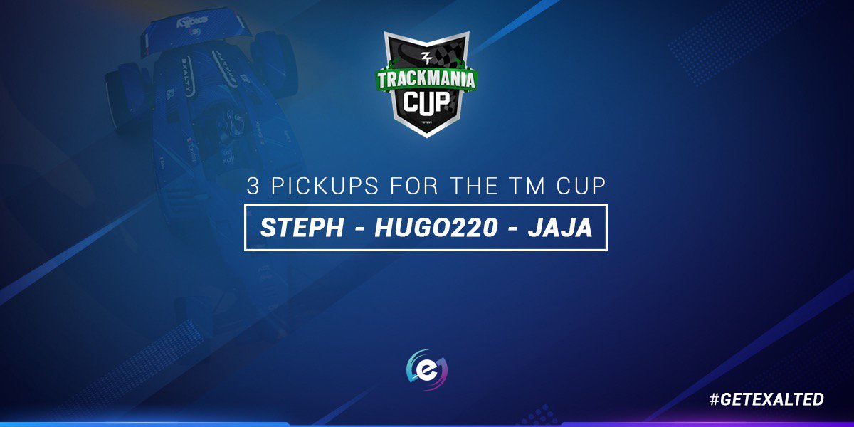 Exalty (@exalty_fr) on Twitter photo 3 players join the game 💪🏻!
Welcome to :
-Jaja <a href="/numidzic/">Jaja</a>
-Steph <a href="/STrackmania/">StephTrackmania</a>
-Hugo220
They will compet during the <a href="/TrackmaniaCupFR/">MAINTENANT C'EST @ASCENSION_TN</a>🏎
Stay tuned 😉 we will announce our duo soon 3 players join the game 💪🏻!
Welcome to :
-Jaja <a href="/numidzic/">Jaja</a>
-Steph <a href="/STrackmania/">StephTrackmania</a>
-Hugo220
They will compet during the <a href="/TrackmaniaCupFR/">MAINTENANT C'EST @ASCENSION_TN</a>🏎
Stay tuned 😉 we will announce our duo soon