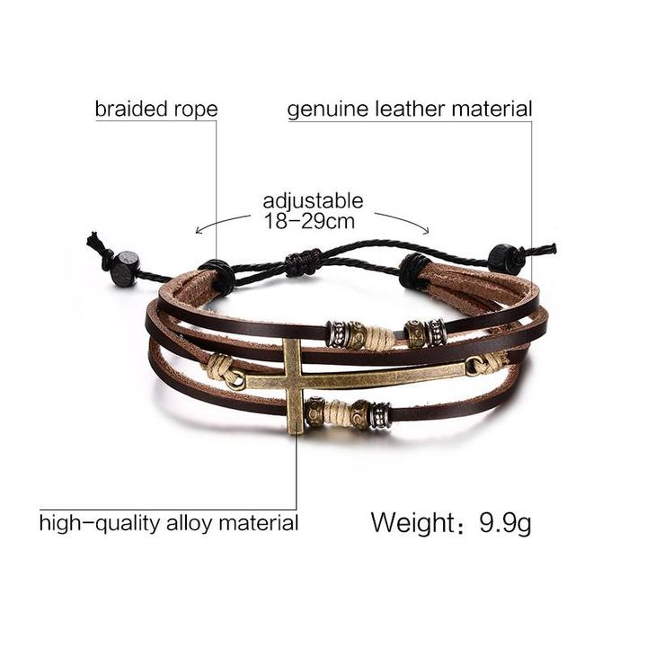 PlacePolo's tweet photo. MEN'S LEATHER CROSS BRACELET-$18.95 - Adjustable - genuine leather - for that special guy in your life! https://t.co/UI3x5g9WcU shopping for the entire home &amp; family! #men #bracelet #family #sandiego #cross #christian https://t.co/DKC0L21WmS