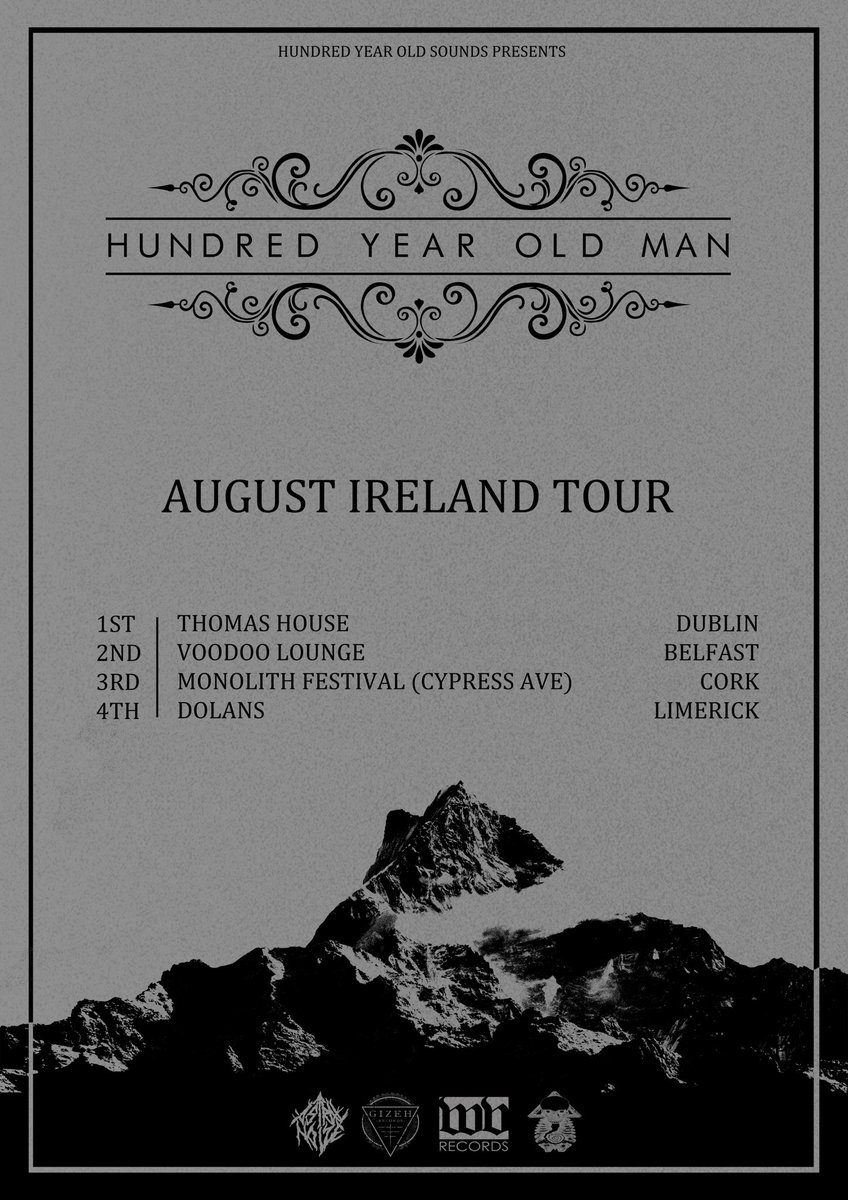 HYOSounds's tweet photo. @HYOMband are heading to Ireland in August #hyom #hundredyearoldman #sludgemetal #postmetal #tourlife #amenra #neurosis #riffs #breaching #rei #blackfire #vinyl #cassette #monolith2019 #distortionproject #gigs @raumkingdom @Partholonian @GizehRecords @wolvesvibrancy @AstralNoize https://t.co/gAvBGx0PP2