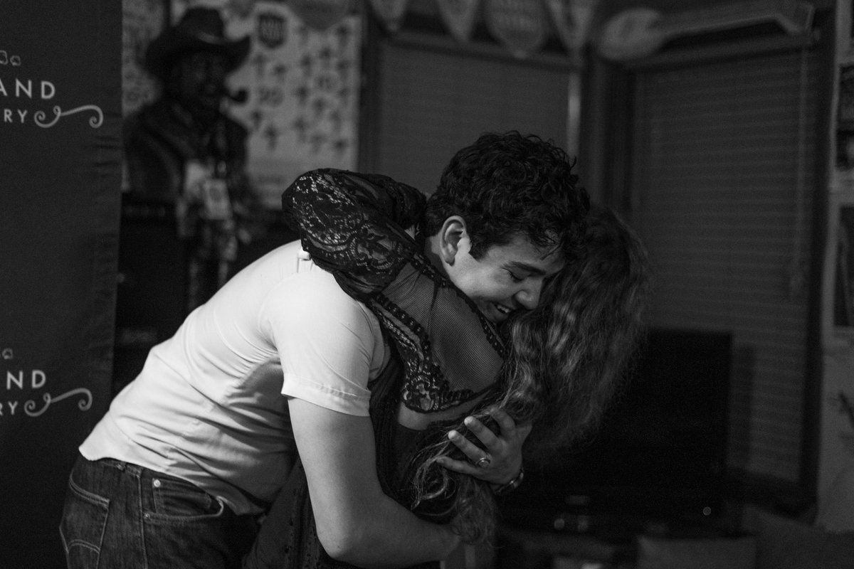 FlatlandCavalry's tweet photo. Cleto got down on one knee and did something crazy last night before our outdoor stage debut at Floore’s. We all love you two very much. Congrats y’all! 💍❤️ 

📸: @nandoman14 https://t.co/5deYhcVFuH