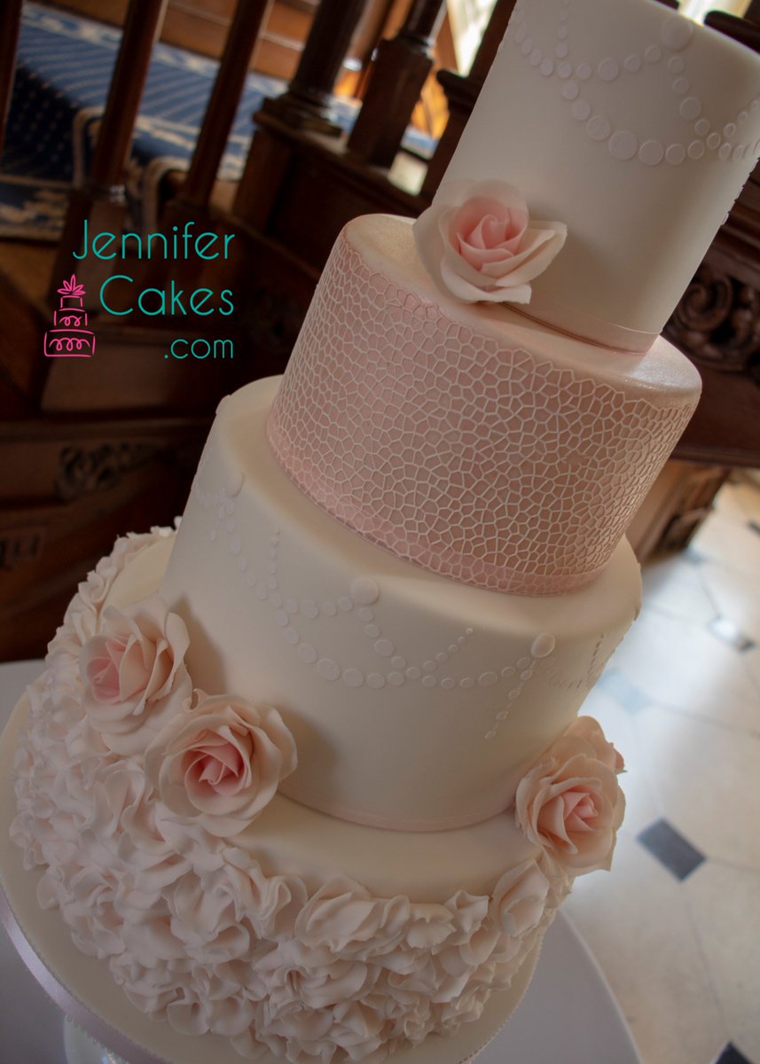 Blush pink Spring wedding cake - Jennifer Cakes jennifercakes.com/blush-pink-spr…