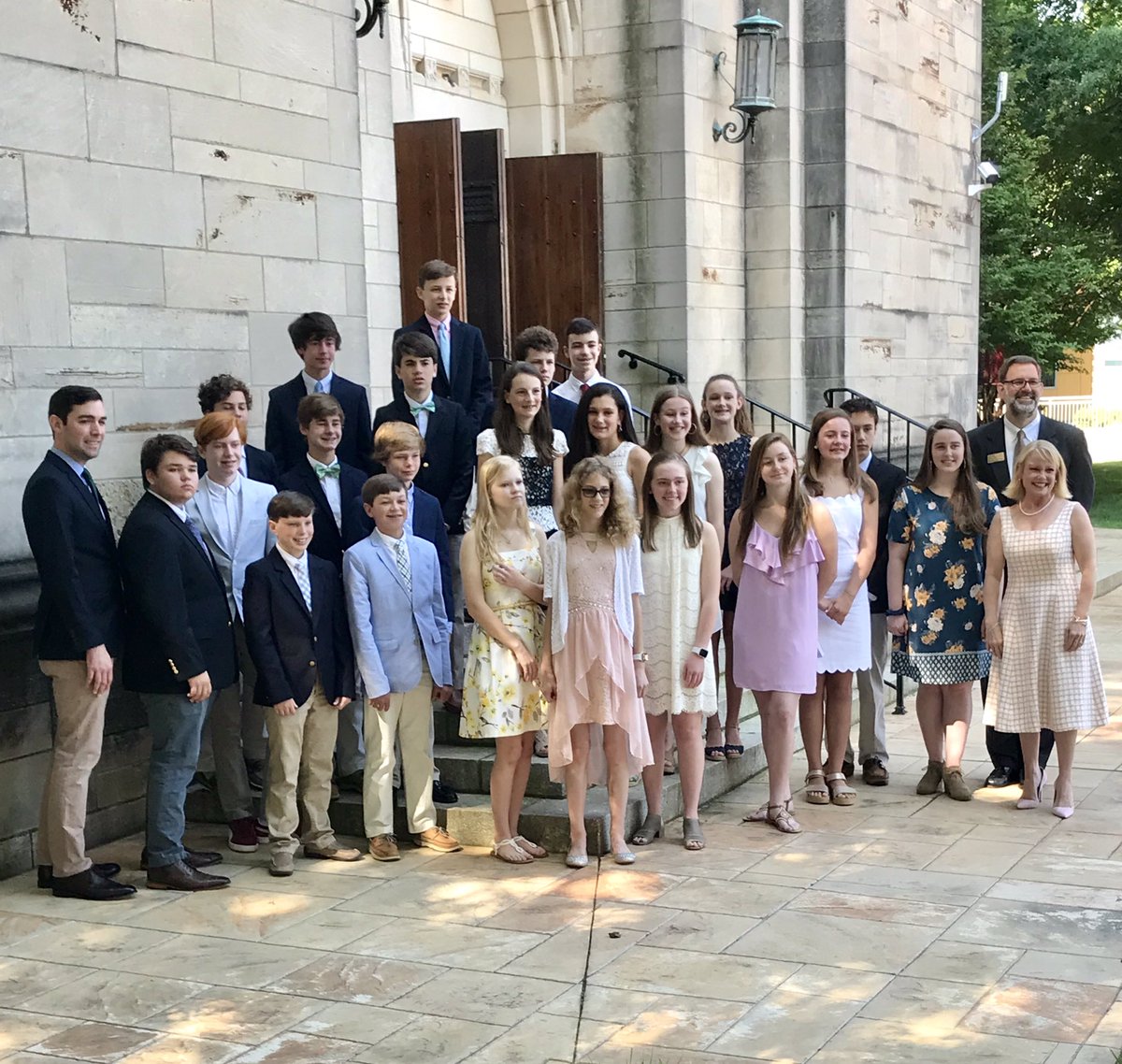 tmpollock71's tweet image. “I believe in God, the Father Almighty. I believe in Jesus Christ His only Son.  I believe in The Holy Spirit.” So incredibly proud of our 2019 Confirmation Class. You are beloved. ❤️