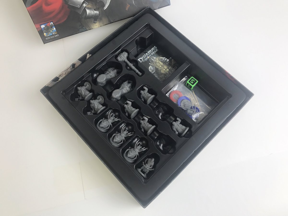 RocketslugGames's tweet photo. Dwarves of Iron Box minis with plastic insert is ready! https://t.co/Iei27n45L8