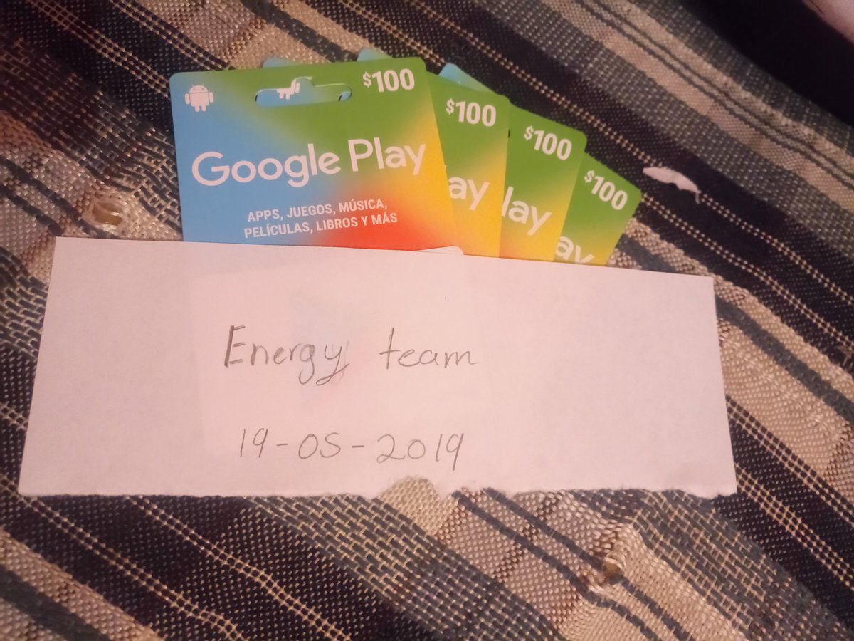 Sorteo de tarjetas google play
Requisitos
-Dar RT a este tweet
-Seguirnos