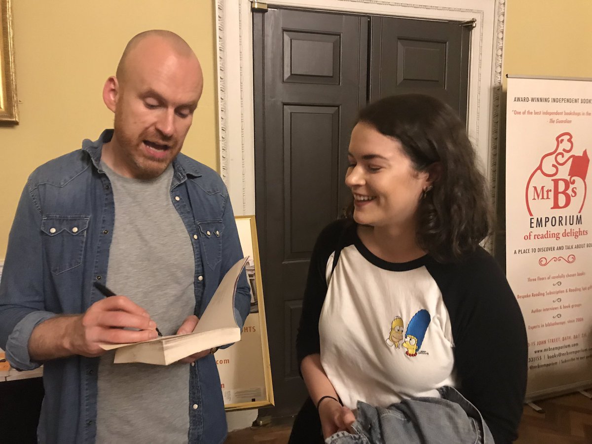 Mandiepops's tweet photo. So tonight I went to Bath on my own and watched Matt Haig talk about mental health and our modern world. Anyone who knows me will understand how much of a big deal it is for me to have gone on my own and I’m so glad I did! Thank you @matthaig1 https://t.co/DHXo5fYhLG