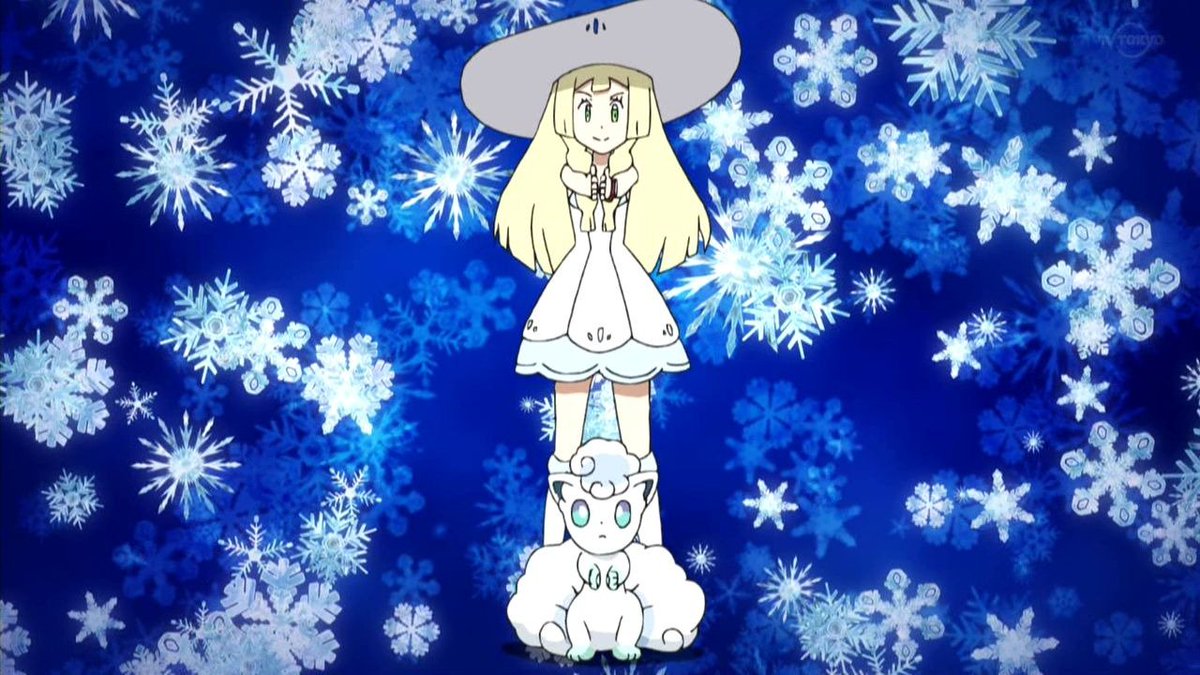 あず בטוויטר 3人の背景が凝ってて好きだな リーリエは氷タイプらしく涼やかで綺麗 マーマネはアローラ虫ポケのモザイクアートになってるの面白いと思う マオは油絵っぽい感じで芸術的でいいね アニポケ