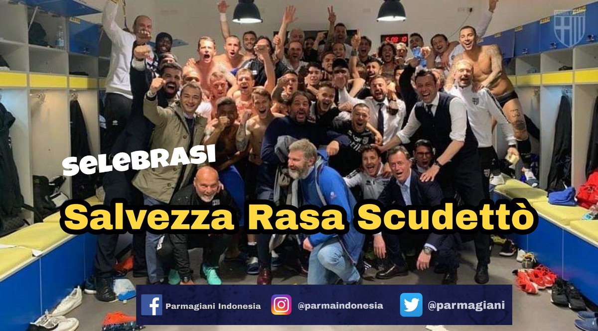 Selamat untuk <a href="/JCIndonesia/">Juventini Indonesia</a> dan Juventini seluruh Indonesia atas raihan scudetto musim ini.

Dan kamipun ber-selebrasi #Salvezza (rasa Scudetto)

Serie A musim depan dpastikan akan tetap menarik

Karena kami masih berada di Serie A 💪🏻💛💙 

#ForzaParma #ChinoisiAmo ➡ #nextchApter