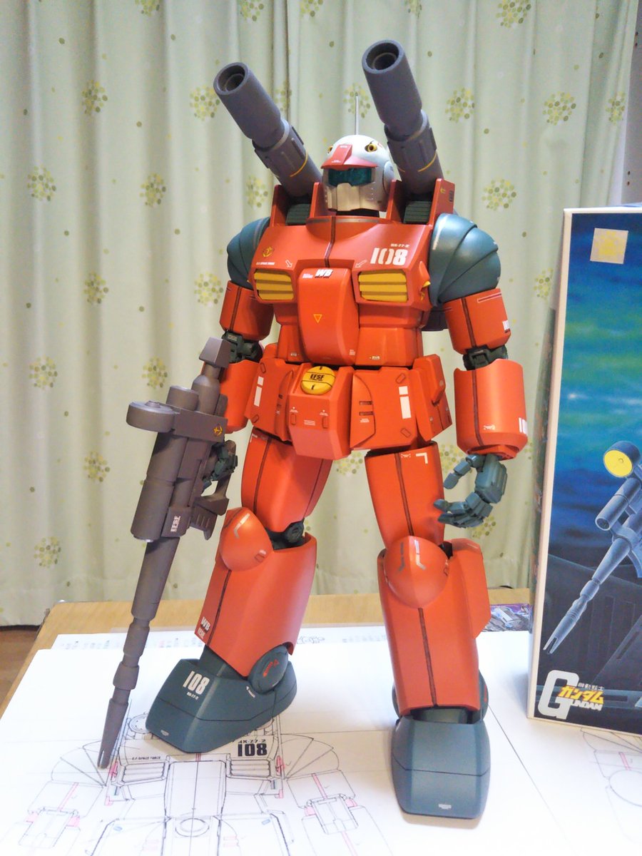 1/60ガンキャノン。兄からもらったPGガンダムのジャンクから作りました