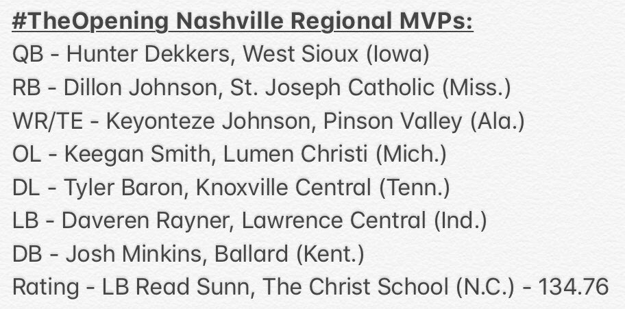 Stumpf_Brian's tweet image. Great group of talented and competitive kids today to finish out the tour - congrats to #TheOpening Nashville MVPs!