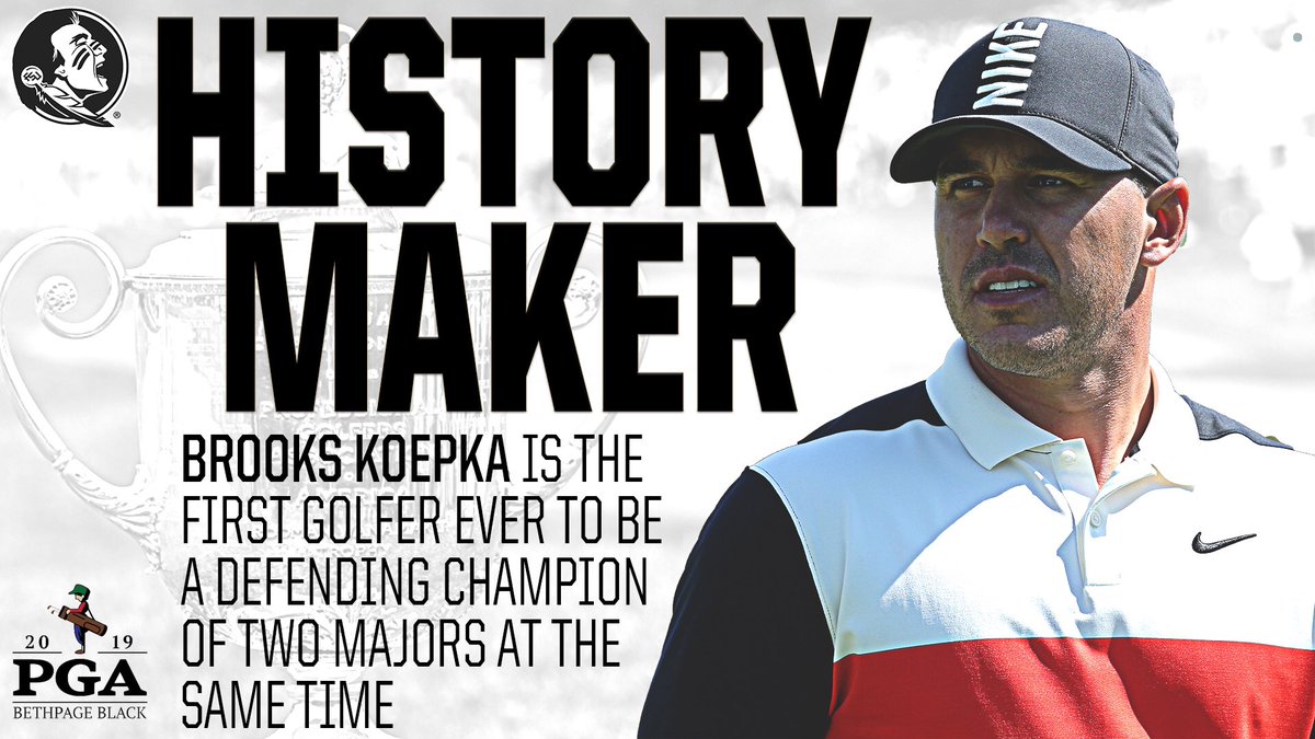 FSUGolf's tweet photo. Make that major #️⃣4️⃣ in the last 2️⃣3️⃣ months.

@BKoepka is on top of the golfing world 🍢 #pgachamp #FSUGolf https://t.co/fbFbnLV38W