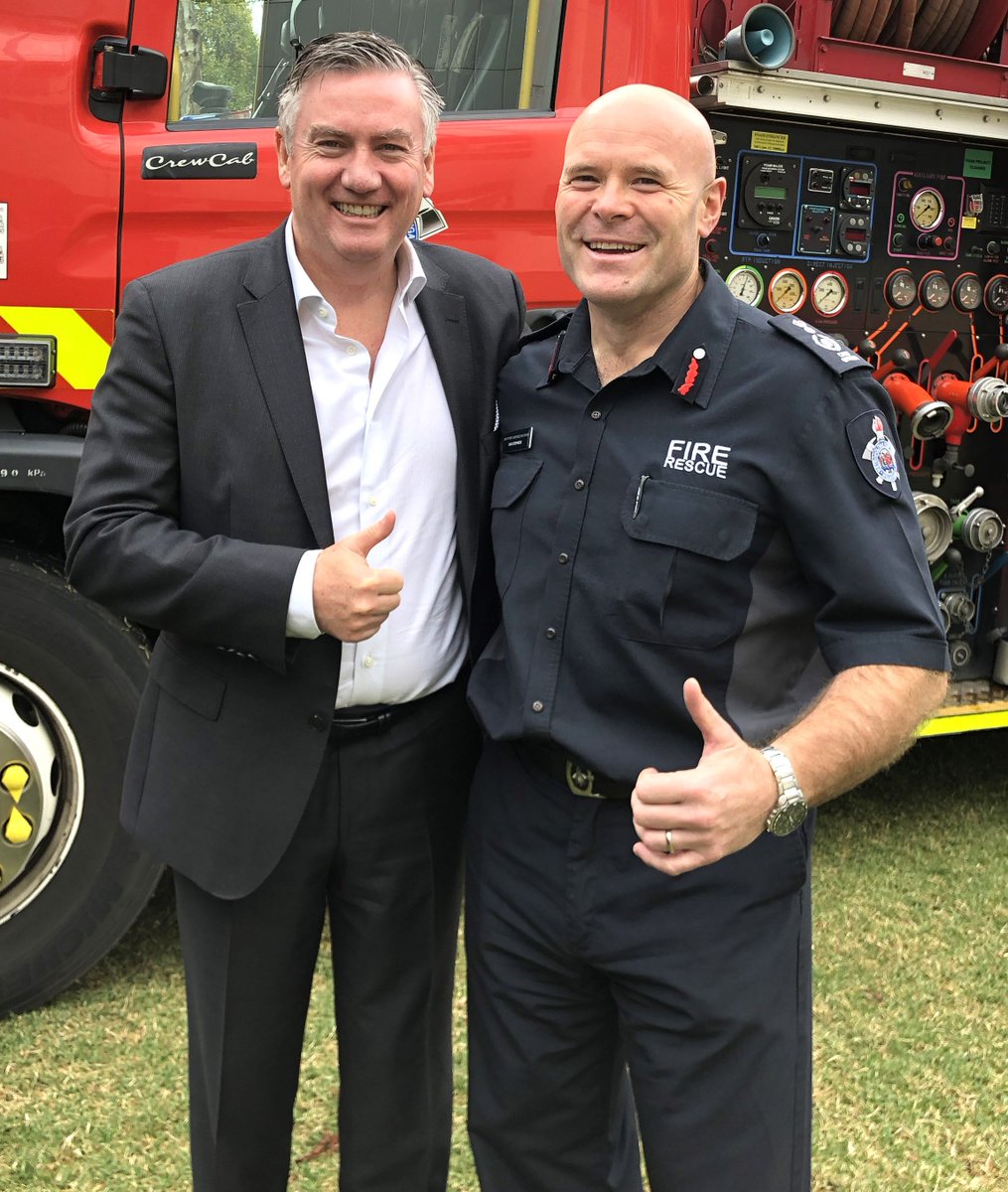 It was a privilege to be at the launch of the first ever #AFL emergency services round today. Thanks to the <a href="/HawthornFC/">Hawthorn FC</a> and the <a href="/CollingwoodFC/">Collingwood FC</a> for supporting our #firefighters and emergency services who support the community every day.