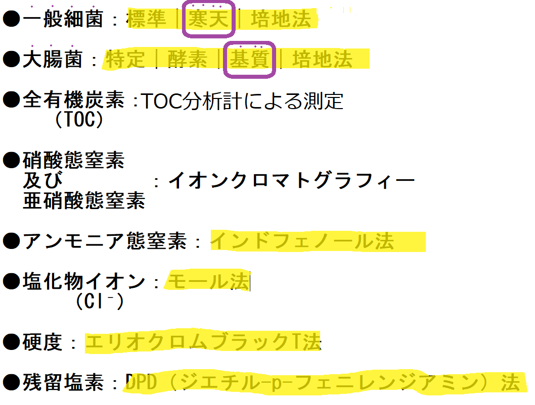 我流覚え方 ゴロ 衛生編