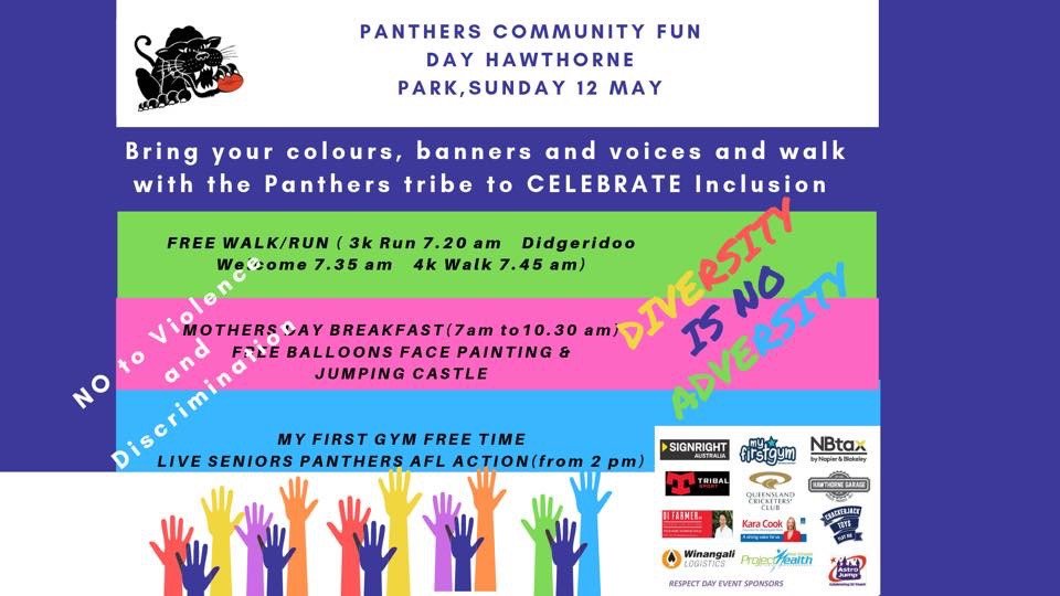 MorningsideJAFC's tweet photo. Bring your colours, banners and voices to help celebrate our Respect Round this Sunday May, 12. Celebrate inclusion and say no to violence and discrimination within our community.
#sidersforlife #gosiders #community https://t.co/OVQhnJCTrQ