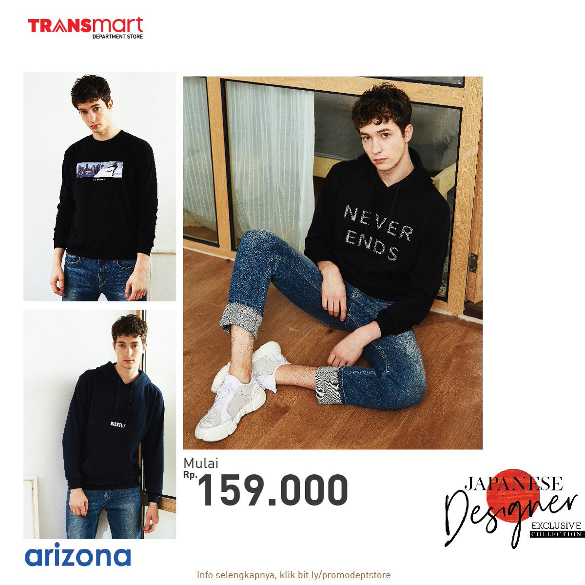 Transmart_IND's tweet photo. Koleksi spesial dari desainer Jepang dirilis secara eksklusif hanya di Transmart Department Store. Harga mulai dari Rp159.000,-
Miliki & koleksi busana trendi ini sebelum kehabisan. Cek selengkapnya di https://t.co/bt6LfCsz6y
#PromoDeptStore
#JapaneseDesigner
#SpecialCollection https://t.co/4Ty35Y6wtS