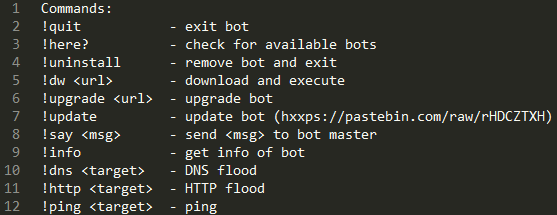 rommeljoven17's tweet photo. Gobot #IoTMalware #botnet #opendir
-supports macOS
-written in Go
-controlled via IRC 

macho -5b1219ae05b3128f7028fa3f788f33ea
x86 - d6bda304f4a59e36e5ffefe421d84396 https://t.co/EBp0mB4Gup