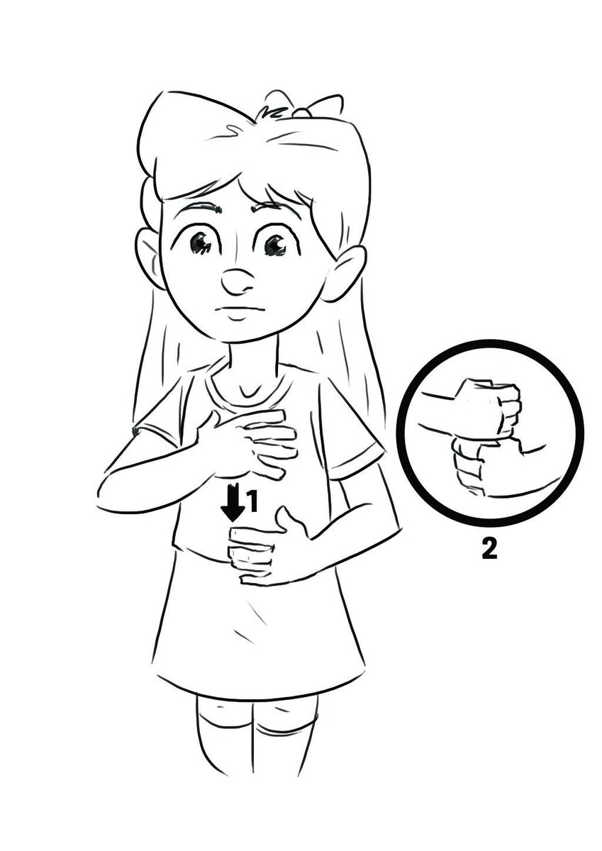 JackFeelsBig's tweet photo. Here's the colour-in version of Sophie making the New Zealand Sign Language Sign for "grief". Each story in Sophie Feels Like Me has the matching sign at the start. The colouring in sheets are available as a free download at https://t.co/KWPtKiP0XD #NZSLWeek https://t.co/pi17grfccv