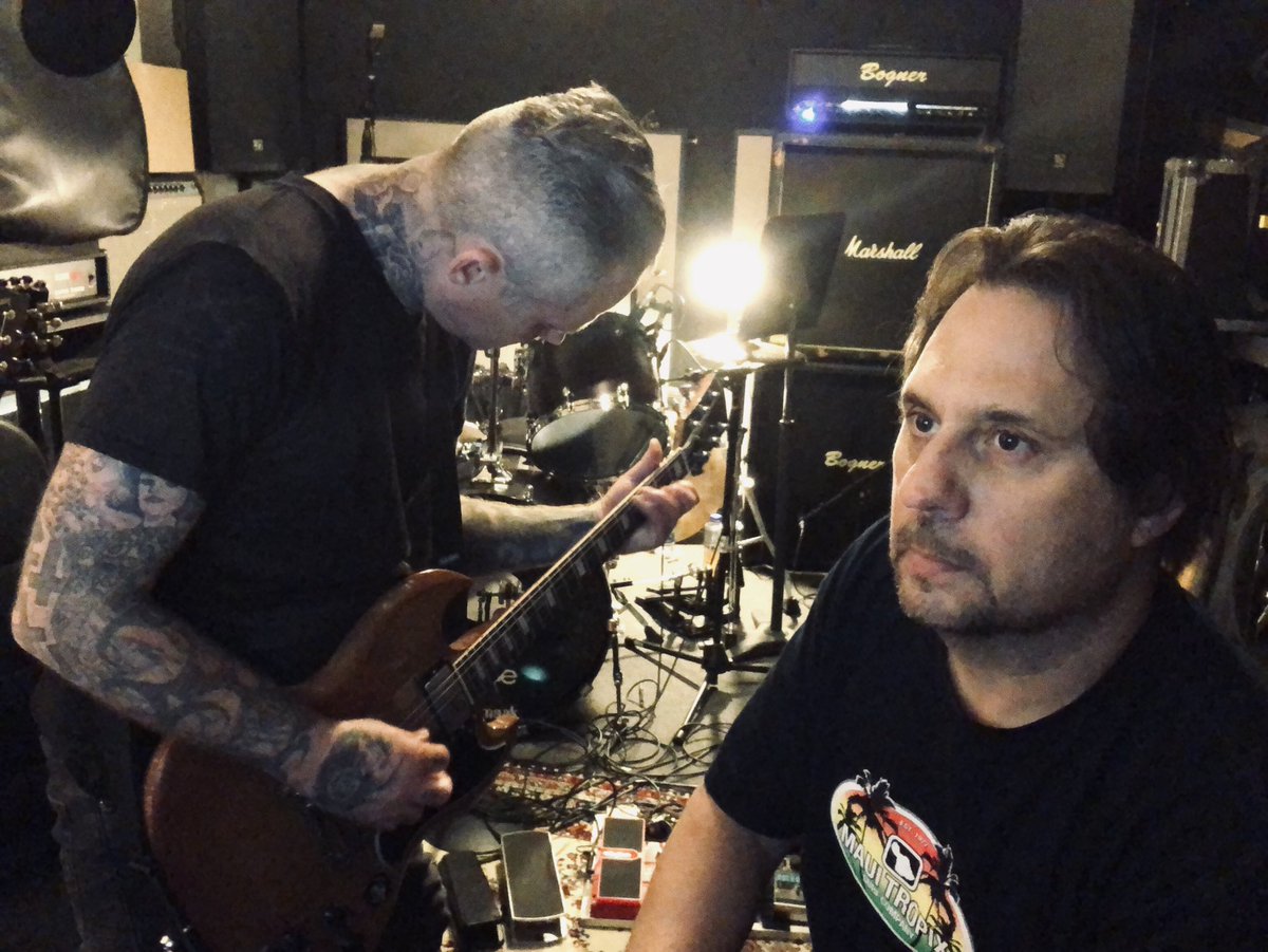 _Dead_Cross_'s tweet photo. Getting it done. 

#DeadCross #MikePatton @TheDaveLombardo @pearson_justin #michaeljasoncrain @IpecacRec @ThreeOneG https://t.co/M4khj0h25O