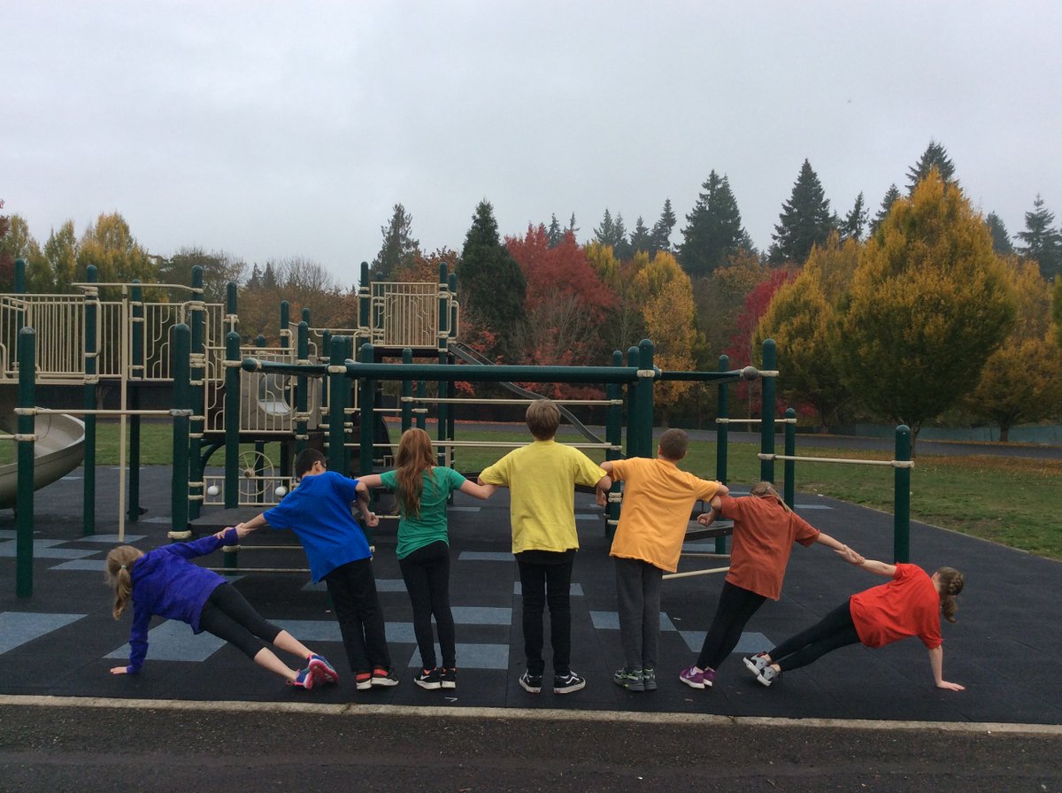 Re-imagine your recess time!  Creative movement students in action #WolfpupsVPS